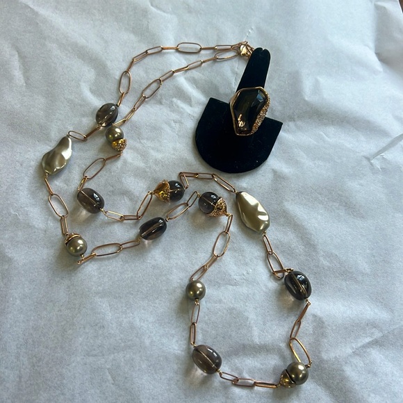 Alexis Bittar Necklace & Ring Set - Picture 1 of 7